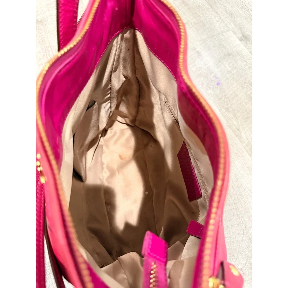 Coach Ashley Pink Leather Crossbody Swingpack Bag F20114 Gold Hardware